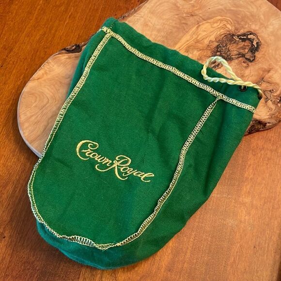 Green Crown Royal Bag. - Picture 1 of 4